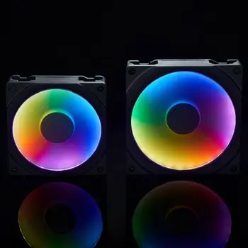 120mm/140mm RGB LED Colorido de arco-íris a Cor do Ventilador Halos de Abertura para 12/14cm Fan Síncrona placa-Mãe Controle