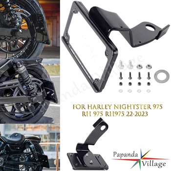 Acessórios da motocicleta Lado de Montagem Vertical da Placa de Licença DIODO emissor de Luz de Suporte Suporte Suporte Para Harley Nightster 975 RH975 22-2023