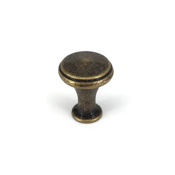 Decorativo Redondo Pequena Caixa de Madeira Gavetas Armário de Lidar com Botões de 20mm de Bronze caixa de Jóias botão
