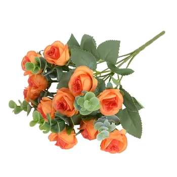 Flor Artificial Buquê de Rosas Festa de Dia dos Namorados de Noiva Decoração de Mesa de Sala de estar Decoração de Casa Falso Ramo de Flores