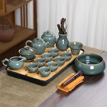 Viagem Chinês Xícara de Chá de Portáteis Matte Luxo Jingdezhen Porcelana Europeia Chá da Tarde Conjunto Teteras De Porcelanas Presentes YYY20XP